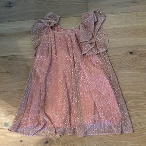 Peek Pink Glitter Kids Formal Dress